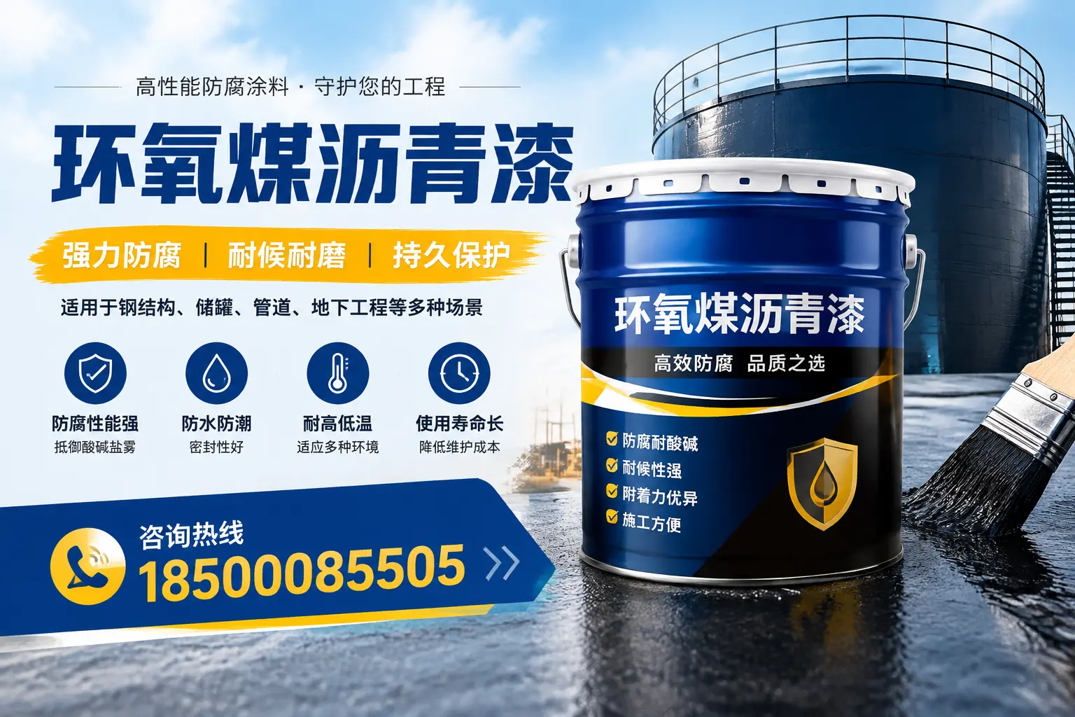 环氧煤沥青漆在工业中的应用,鹤壁企业的选择